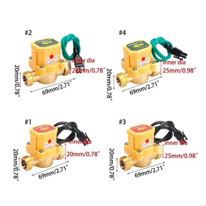 R1WB G1/2 đến G1 2 4 đến G1/2 đầu nối luồng lưu thông tuần hoàn Công tắc cảm biến dòng nước tự động dễ dàng cài đặt