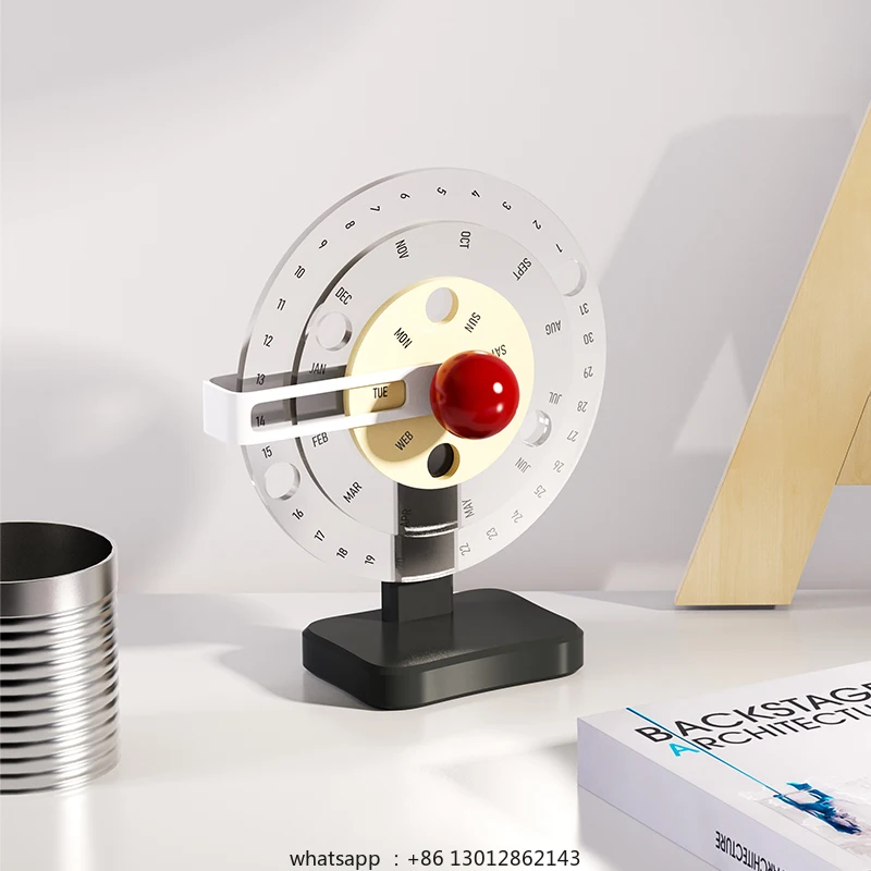 

Acrylic turntable calendar desktop ornament simple