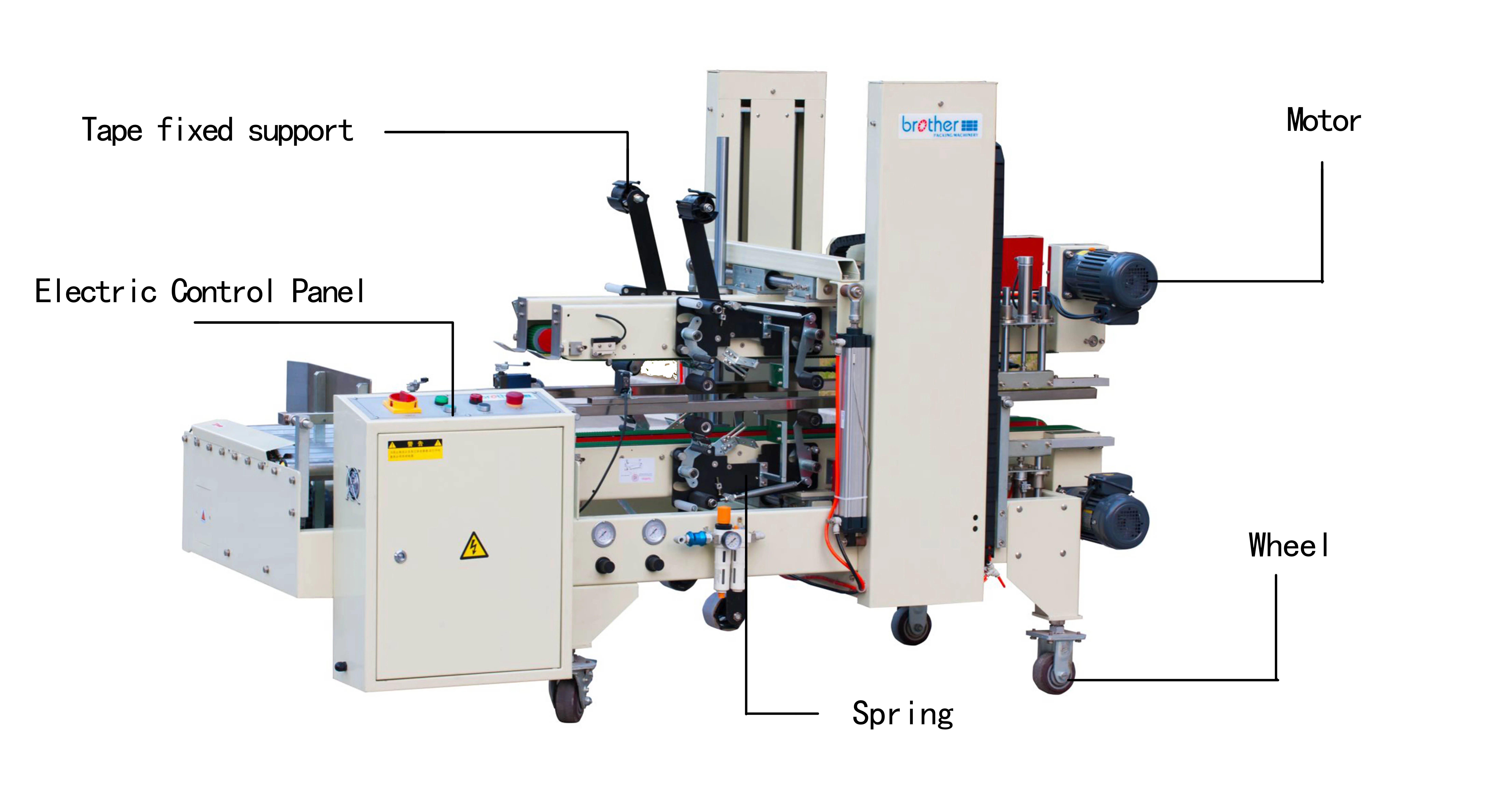 Packing AS723 Semi Automatic H TYPE Carton Corner Tape Sealer Pneumatic Box Packaging Sealing Machine