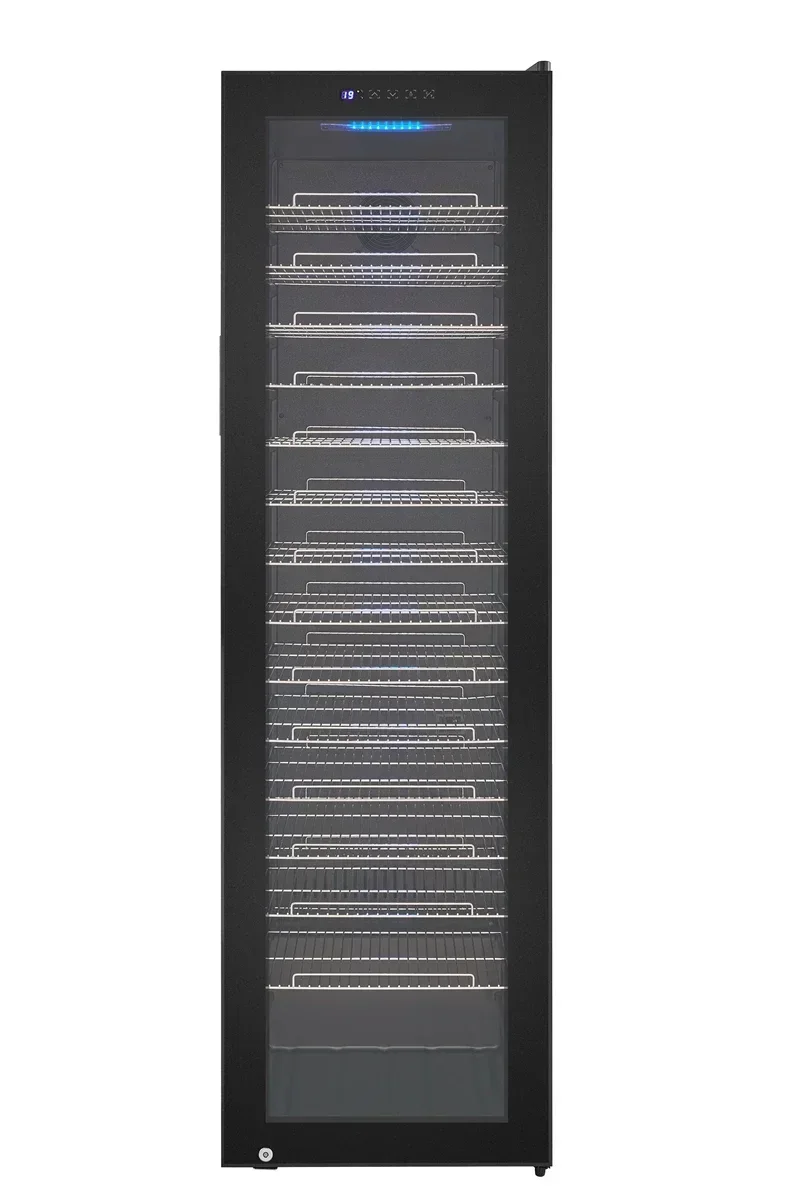 280L Wine Cooler Single Zone Compressor Wine Fridge Hot Sales 108 Bottle Capacity for Home Use Black Finish