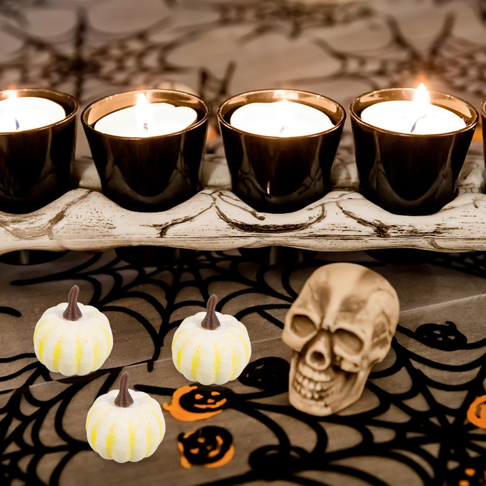 

12 Pcs Pumpkin Wreath Decoration Artificial Pumpkins for Decorating Decorations Autumn Fake Foam Adorn Halloween Home