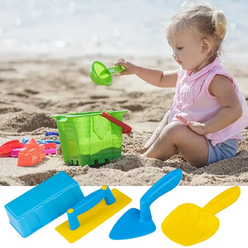 Giocattoli di sabbia per bambini Set di costruzione di giocattoli per sabbie da neve Set di strumenti per stampi per pala Kit di costruzione di castelli Giochi all'aperto per bambini Estate per bambini