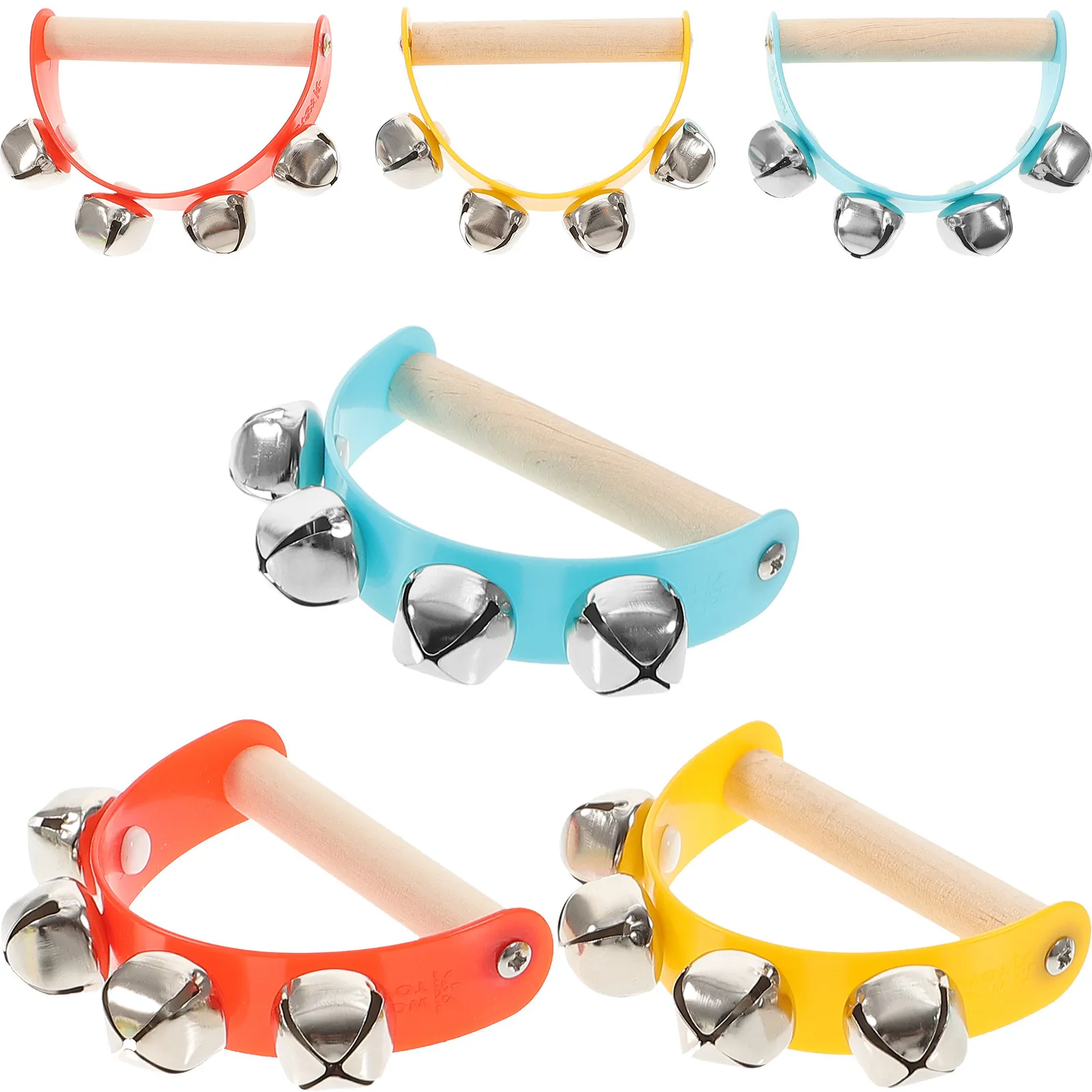 3Pcs Handbell Portable Shaking Percussion Instrument Kids Music Stage Performance Party Fun Educational Sensory Play