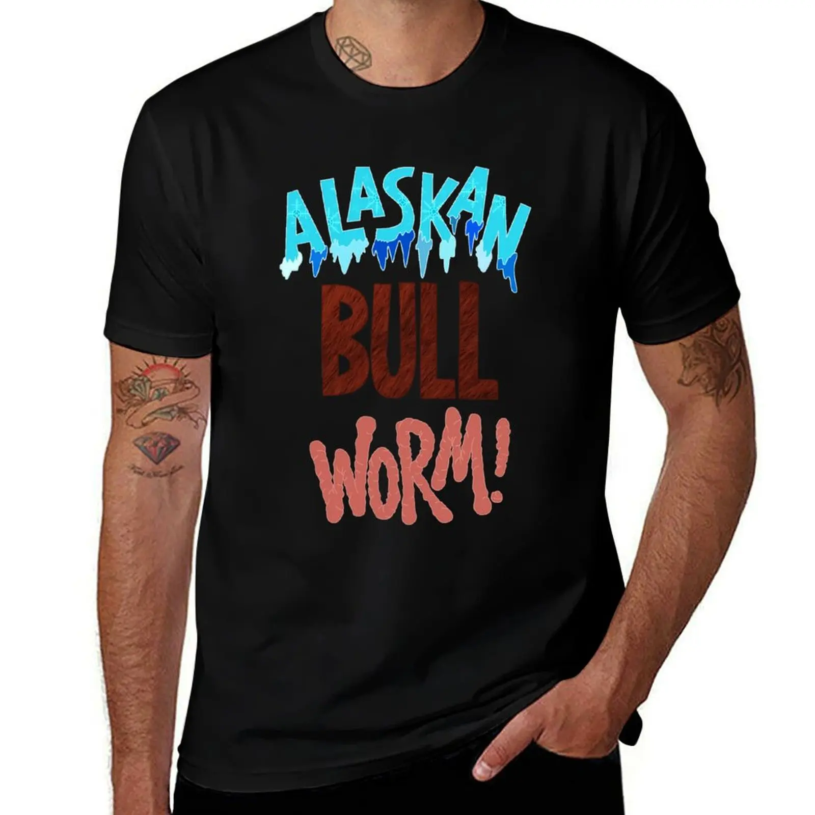 The Alaskan Bull Worm T-Shirt Trendy Pattern T-Shirt for Men