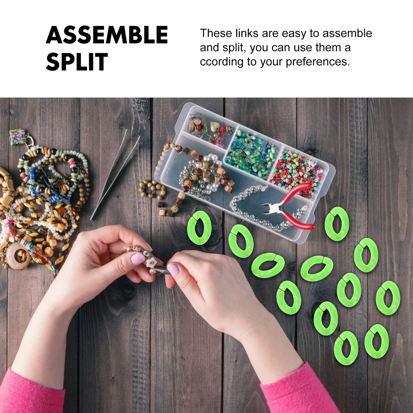 

150pcs Acrylic Earring Accessories Diy Buckles Phone Chain Connectors Craft Jewelry Making Handbag Keychain Tools Durable