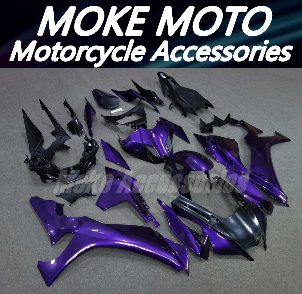 Motorcycle Fairings Kit Fit For Yzf R1M R1 2020 2021 2022 2023 Bodywork Set High Quality Abs Injection purple-silver-gray