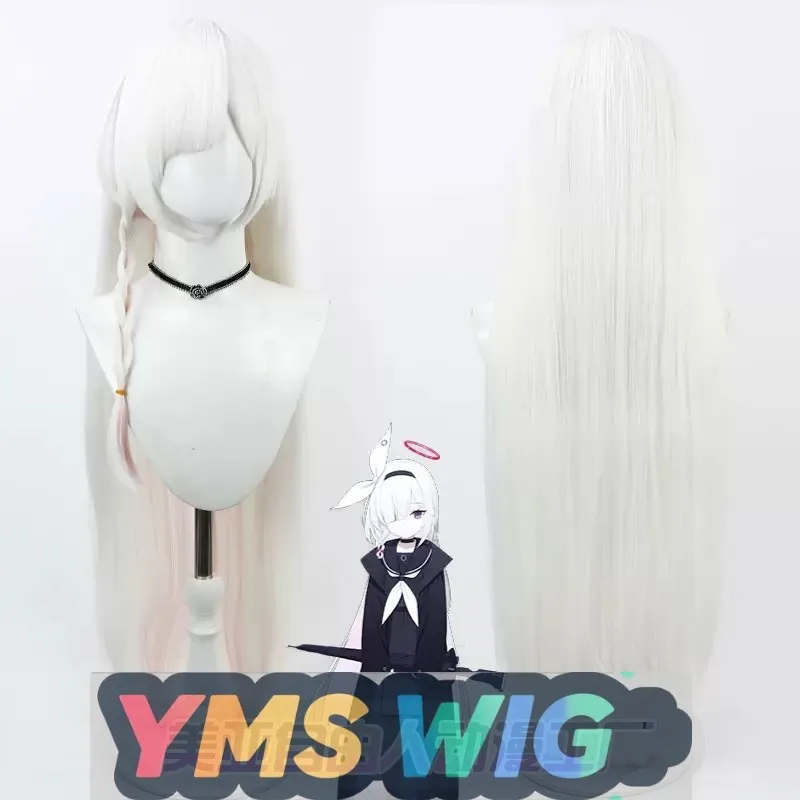 

【YMS WIG】Blue Archive Prana Косплей Парик Azure Archive Sana White Highlight Длинные волосы