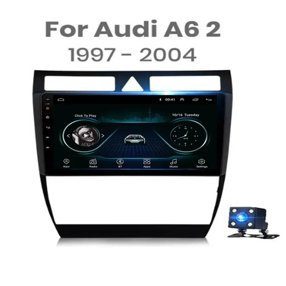 2 Din Android 13 Car Radio For Audi A6 C5 1997-2004 S6 RS6 Multimedia Player 5G Carplay QLED Headunit Audio Stereo Auto DVD