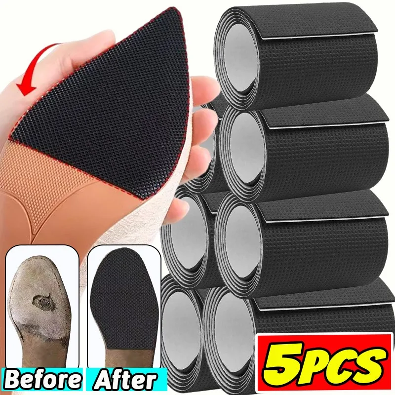 5M Black Self Adhesive Shoe Sole Anti Slip Sticker for Women Men Shoe Protector Cuttable High Heel Rubber Pads Anti Damage Patch
