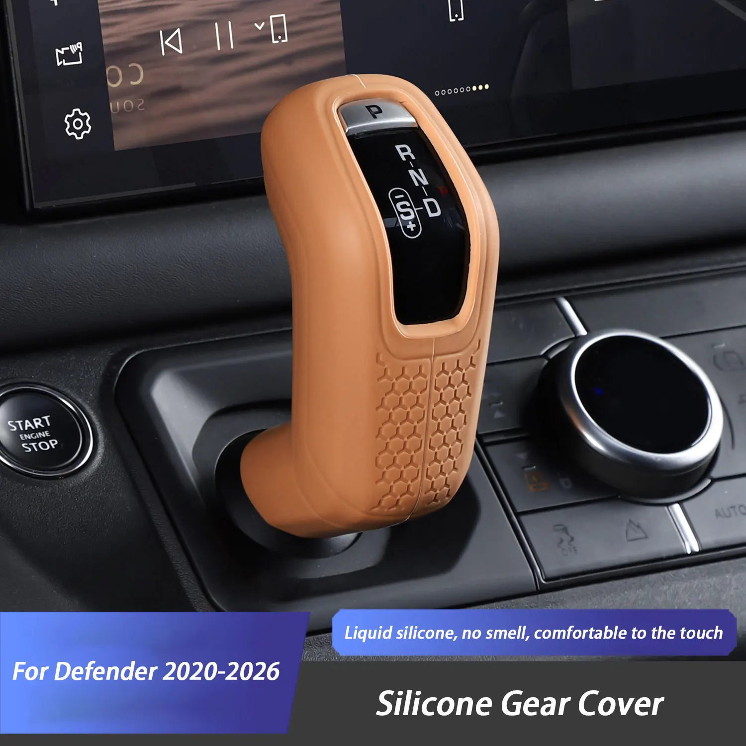 

Centre Console Gear Lever Cover Gear Knob Silicone Protective Cover Modification Accessory For Land Rover Defender 2020-2026