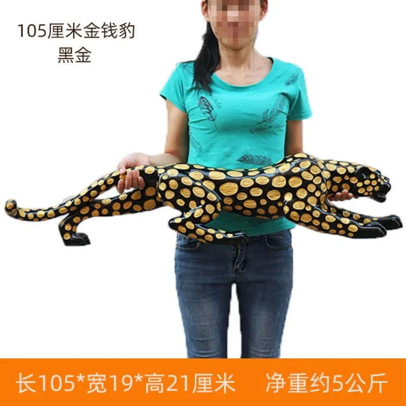 Home decor accessories Money Leopard Office decoration Living room decorations Gift for company opening Resin crafts Feng Shui