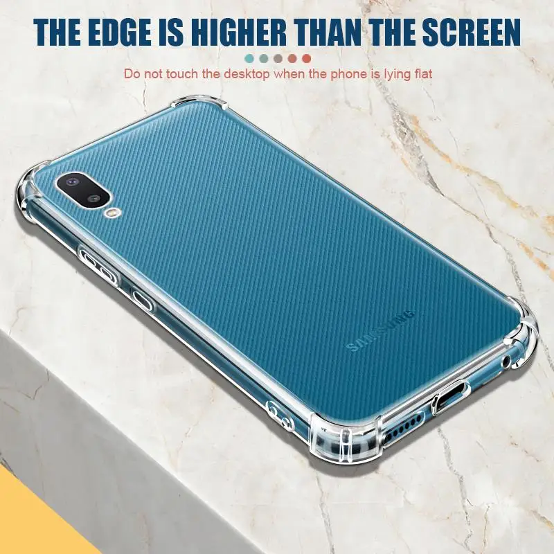 Clear Shockproof Phone Case For Samsung Galaxy A02 A12 A22 A32 A42 A52 A72 Soft Silicone Case M02 M12 M32 M42 M52 M62 Back Cover