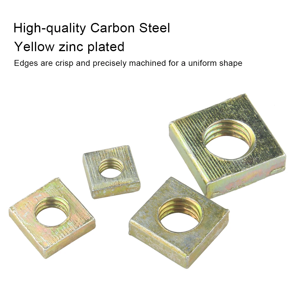 M3 M4 M5 M6 Square Thin Nut Rectangular Nuts Zinc Plated Carbon Steel Slider Block Nuts