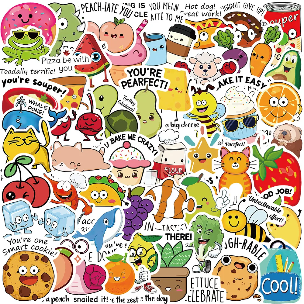 10/30/50PCS Funny Award Children Stickers Skateboard Fridge Guitar Laptop Motorcycle Travel Cool Graffiti Decal Sticker Kid Toy