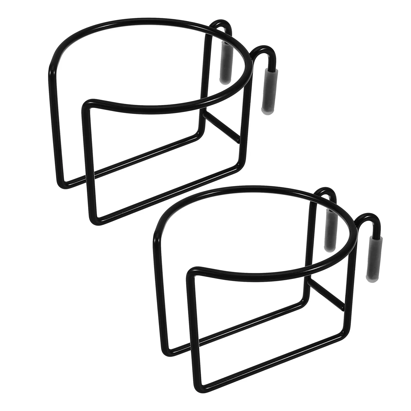 2Pcs Shopping Cart Cup Holder Universal Metal Clip on Hanging Rack Coffee Mug Bottle Tumbler Holder Spill Proof Grocery Trolley - view 5