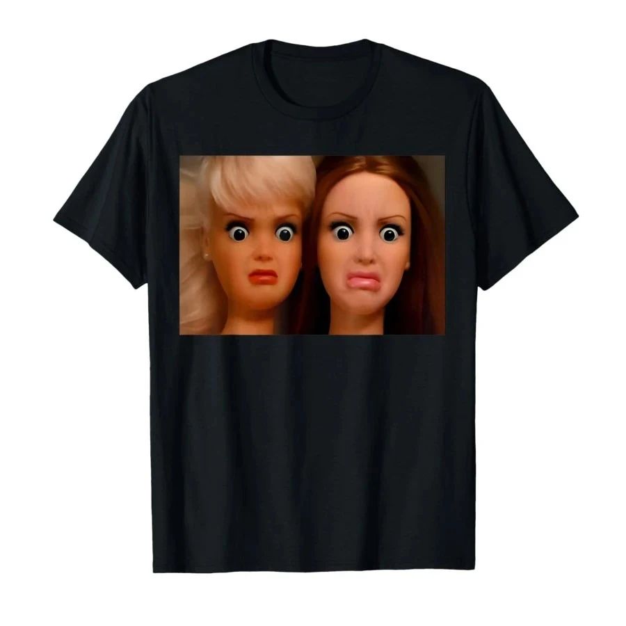 Disgusting Doll Face T-shirt Men Women Oversized Y2k Cotton T Shirts Casual Loose High Quality Short Sleeve Female Male Clothing