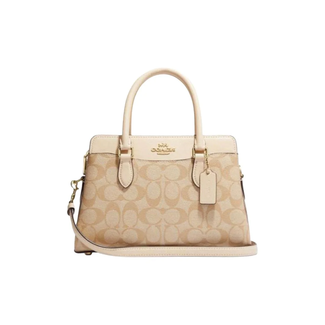COACH Darcie Artificial Leather With Cow Leather Shoulder Bag, Crossbody Bag, Handbag Mini Women's Light Khaki CH503-IMOT4