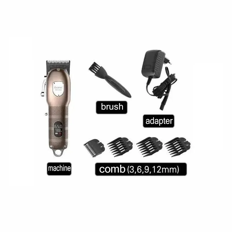 kemei hair clipper KM-3706 fast charge and long time working barber professional hair clipper hair trimmer