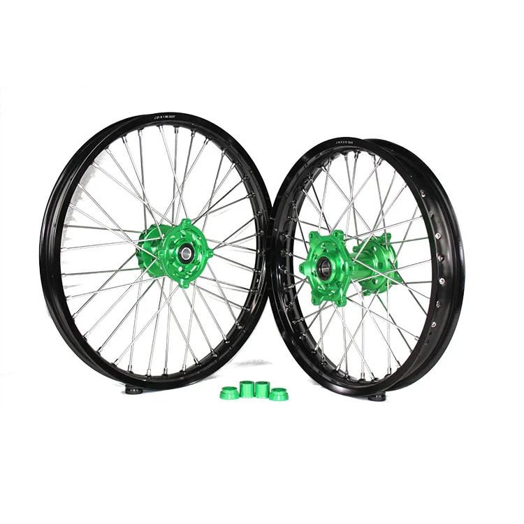 

High Performance 21*1.6 /19*2.15 Motocross Wheels Rims Set For KAWASAKI KX250F KX450F 2003-2025 Aluminum Alloy Steel Motorcycles