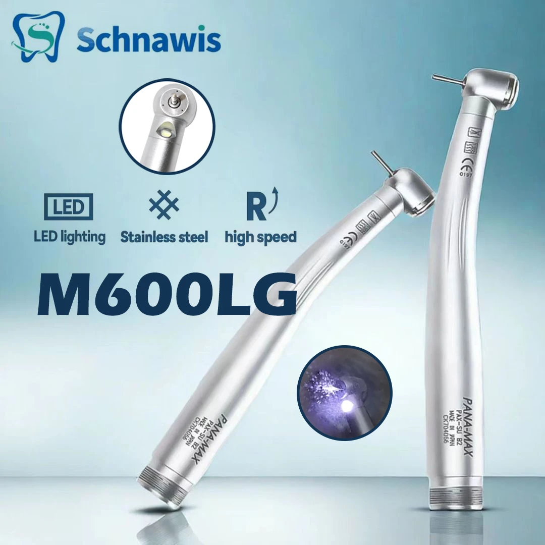 

Schnawis Handpiece Dental LED E-generator Push Button High Speed Handpiece Air Turbine Triple Water Spray Hand piece 4hole 2hole