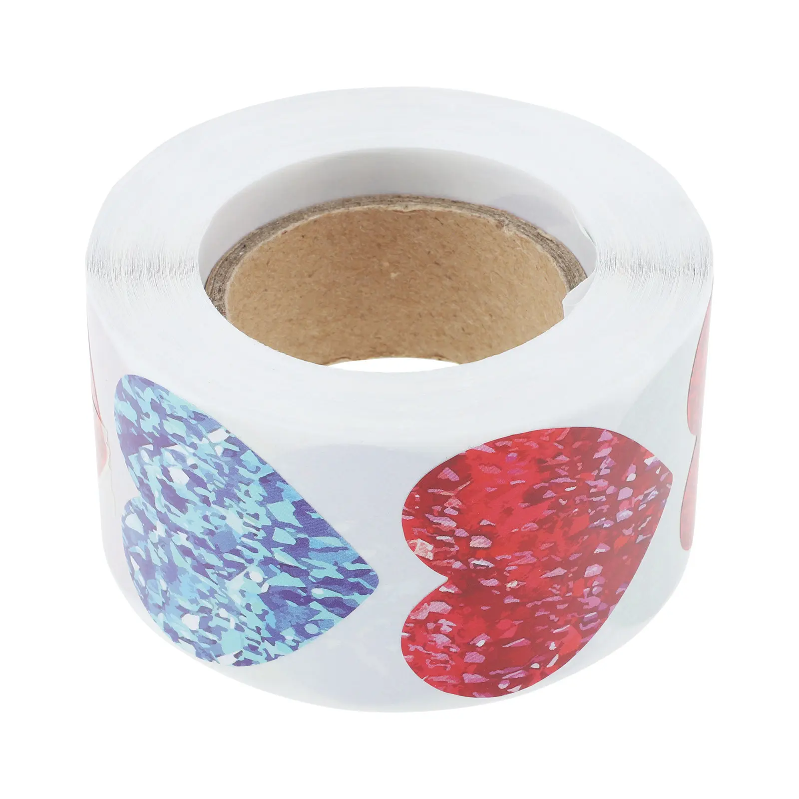 

1 рулон наклеек в форме сердца, элегантные декоративные стикеры с фольгированными акцентами для упаковки подарков, запечатывания бумажных пакетов и поделок