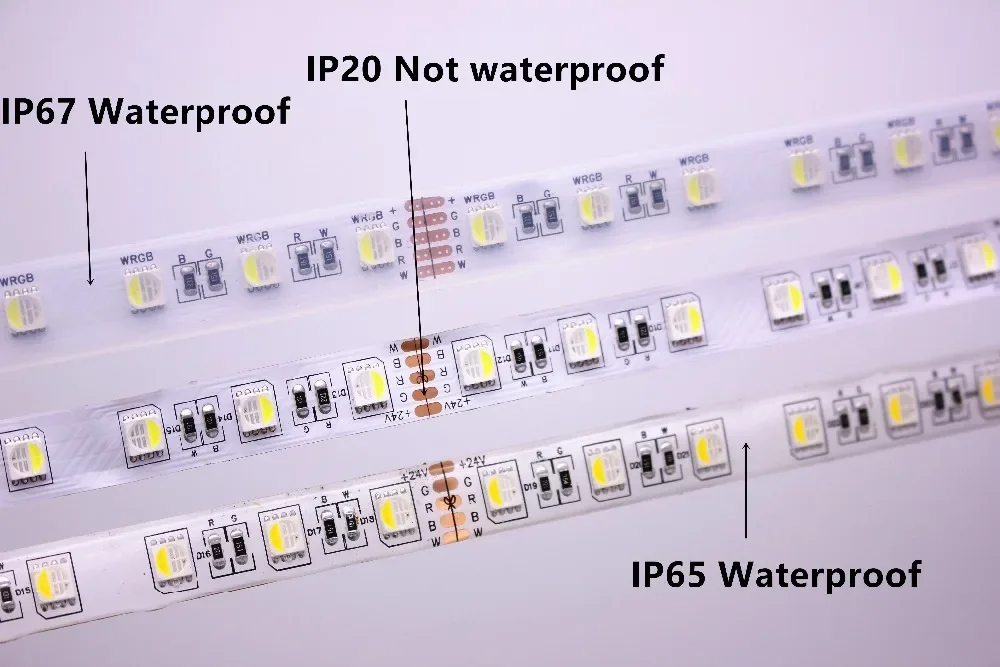 Imagem -04 - Fita Flexível Led Strip Light Decoração de Interiores Dc12v 24v 5050 Rgbw Rgbww 4in 60 84 96 120 108leds