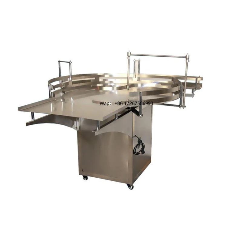 Electric round pet bottle descrambler bottle sorting feeder bottle turntable rotary accumulation table