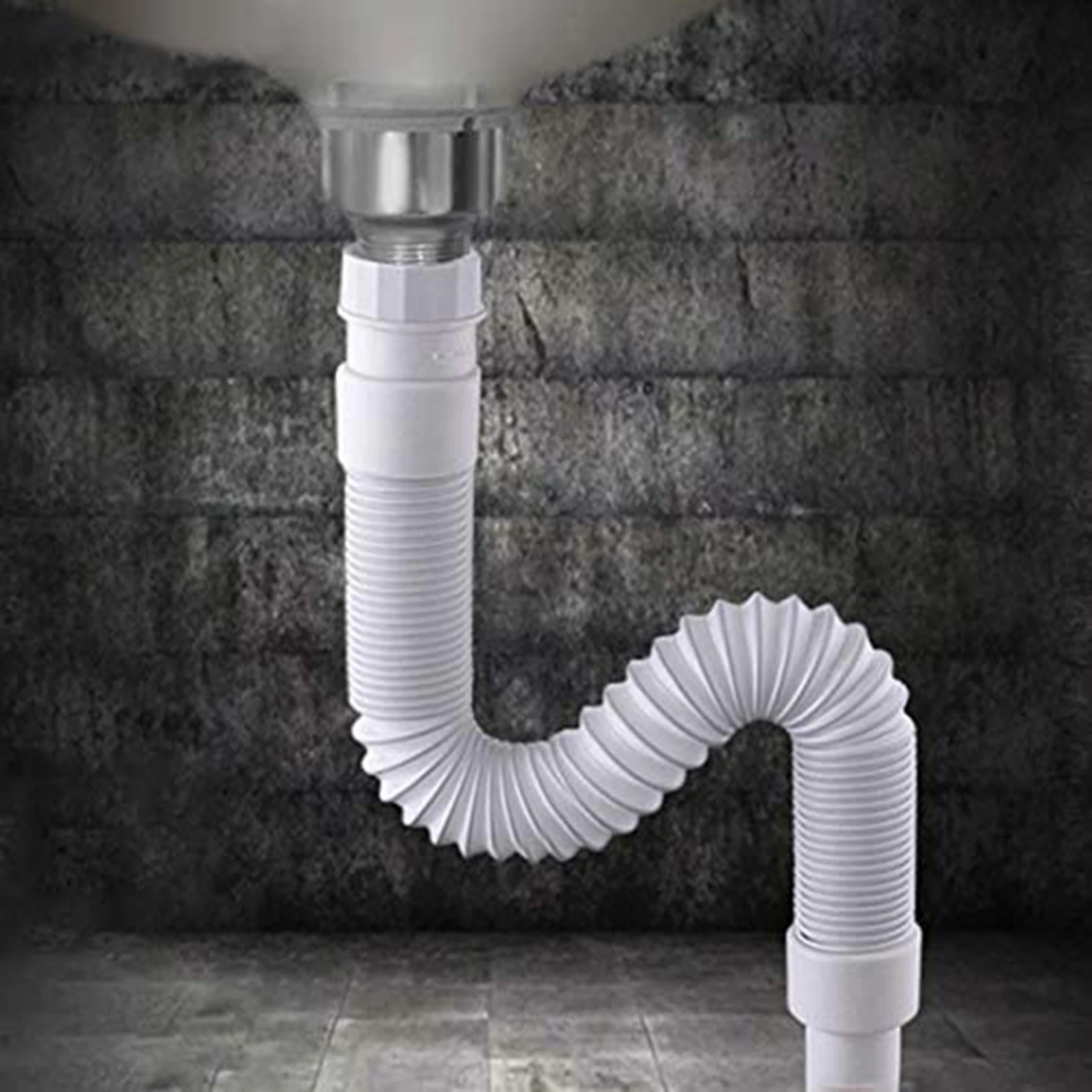 Kitchen Sewer Flexible Sink Drain Pipe 36-79cm For Bathtub Shower Drains Plumbing Hose Stretchable