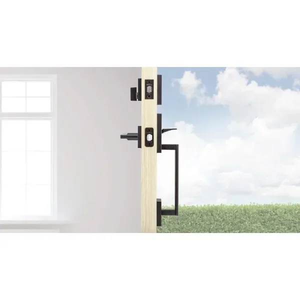 San Clemente Vordertürschlossgriff und Riegel-Set, Eingangsgriff-Set außen mit umkehrbarem Innenhebel