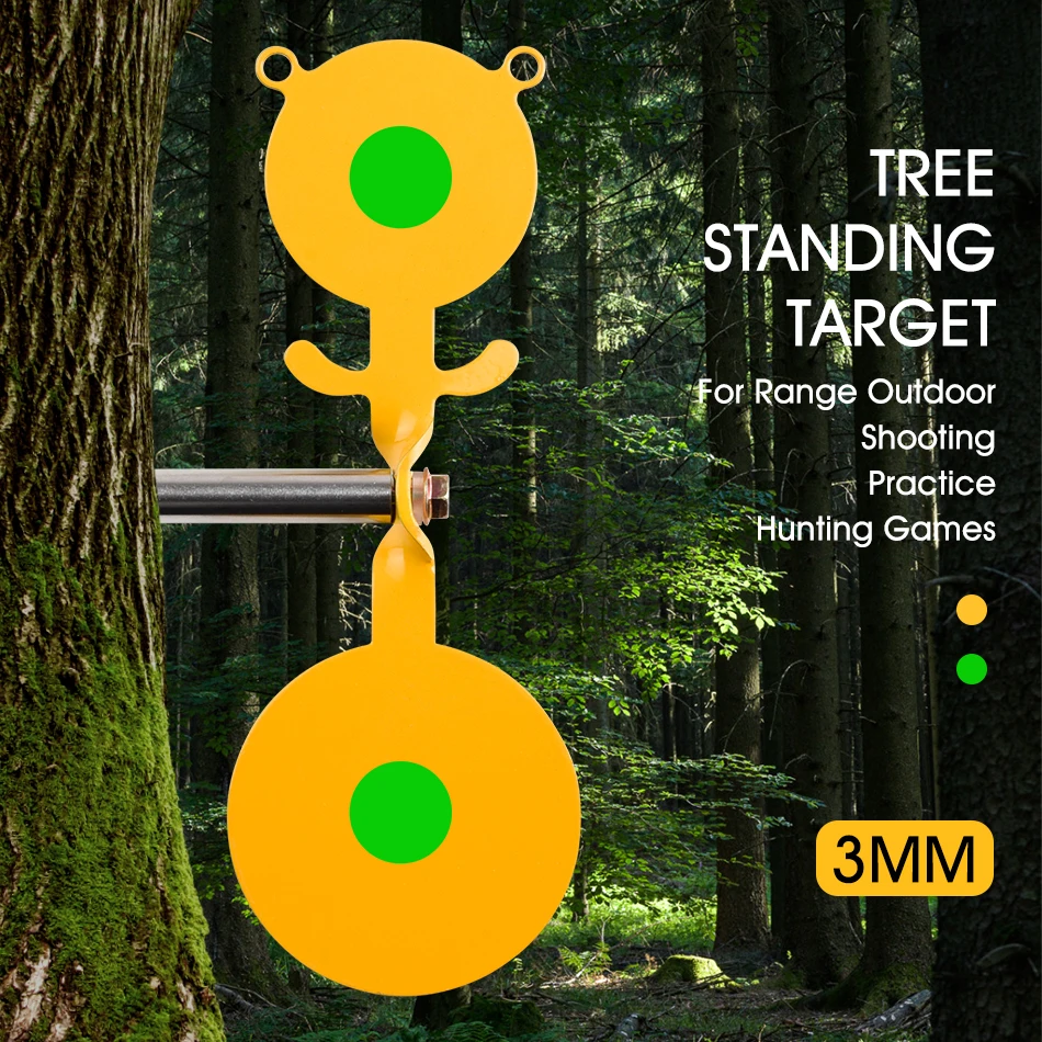 

3MM Thick 2-Way Rotating Target - Hanging Stainless Steel Toy for Outdoor Slingshot & BB Gun Practice​