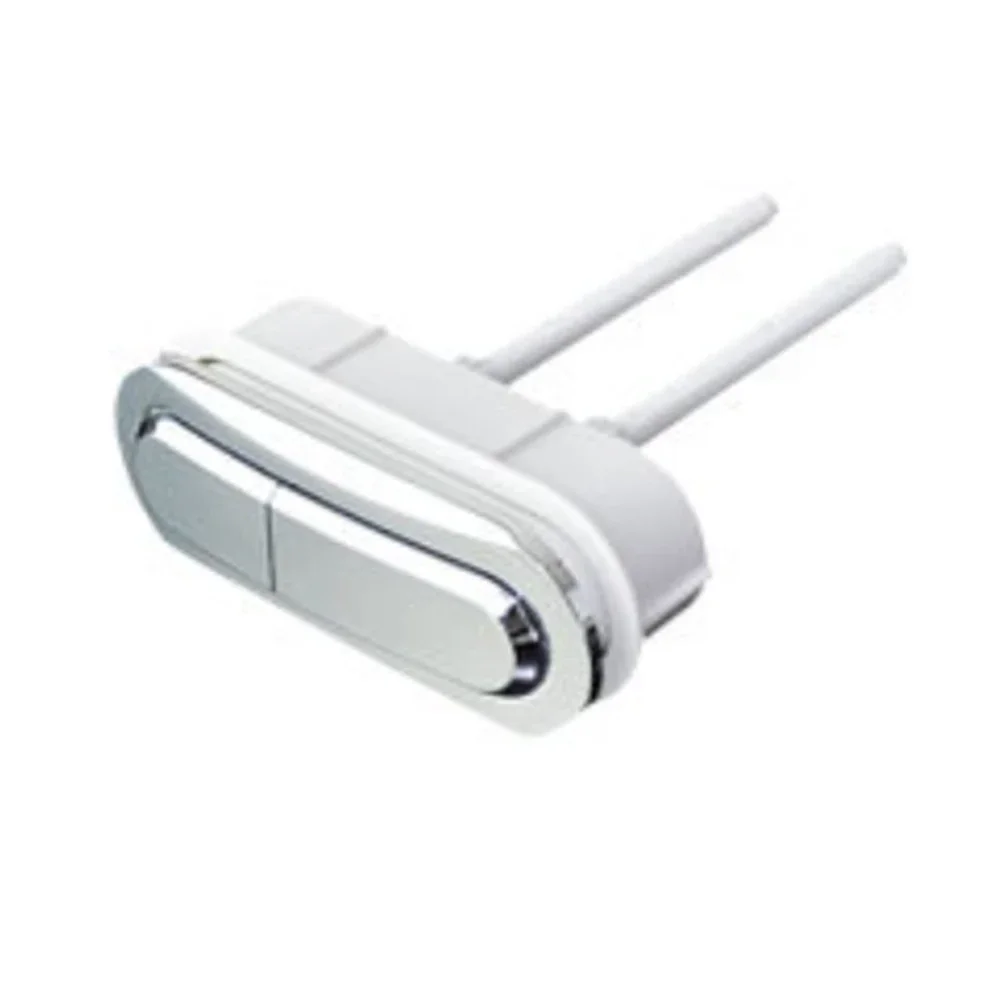 Discharge Switch Buttons 110X40mm Chrome Plated Oval Toilet Push Button Bathroom Rectangular Flush Aid Water Tank Button