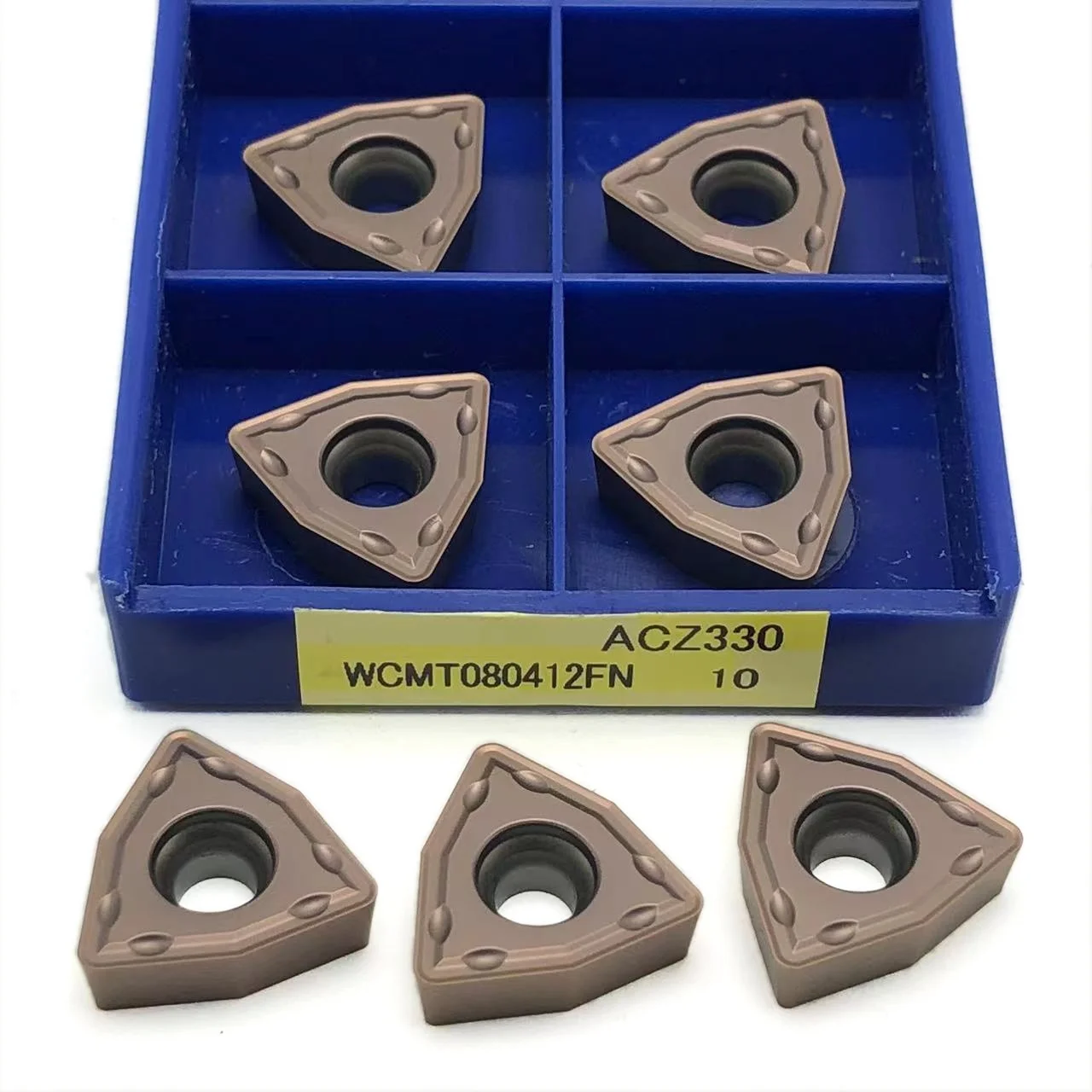 Mata Bor สแตนเลสใบมีดเพชรเจาะเร็ว WCMX030208 WCMX040208 WCMT050308 WCMT06T308 WCMT080412FN ACZ330