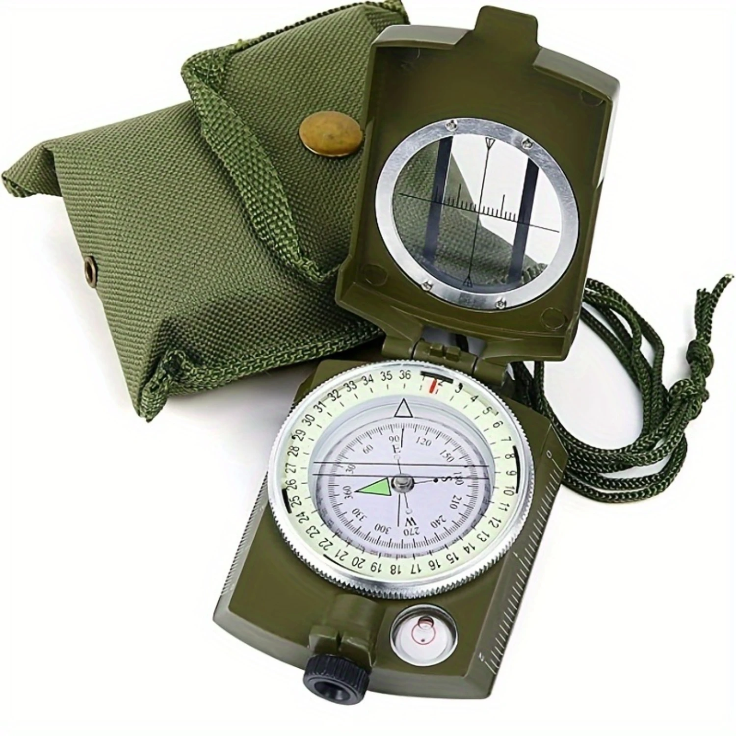 1pc Lensatic Sighting Compass, Waterproof Compass For Hiking, Camping, Hunting And Outdoor Adventures