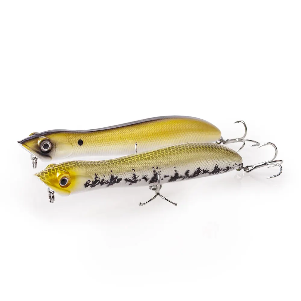 

Hard Plastic Popper Snakehead Topwater Fishing Lures Float High Quality Artificial Hard Bait Walk the Dog Rattle Wobble Bass