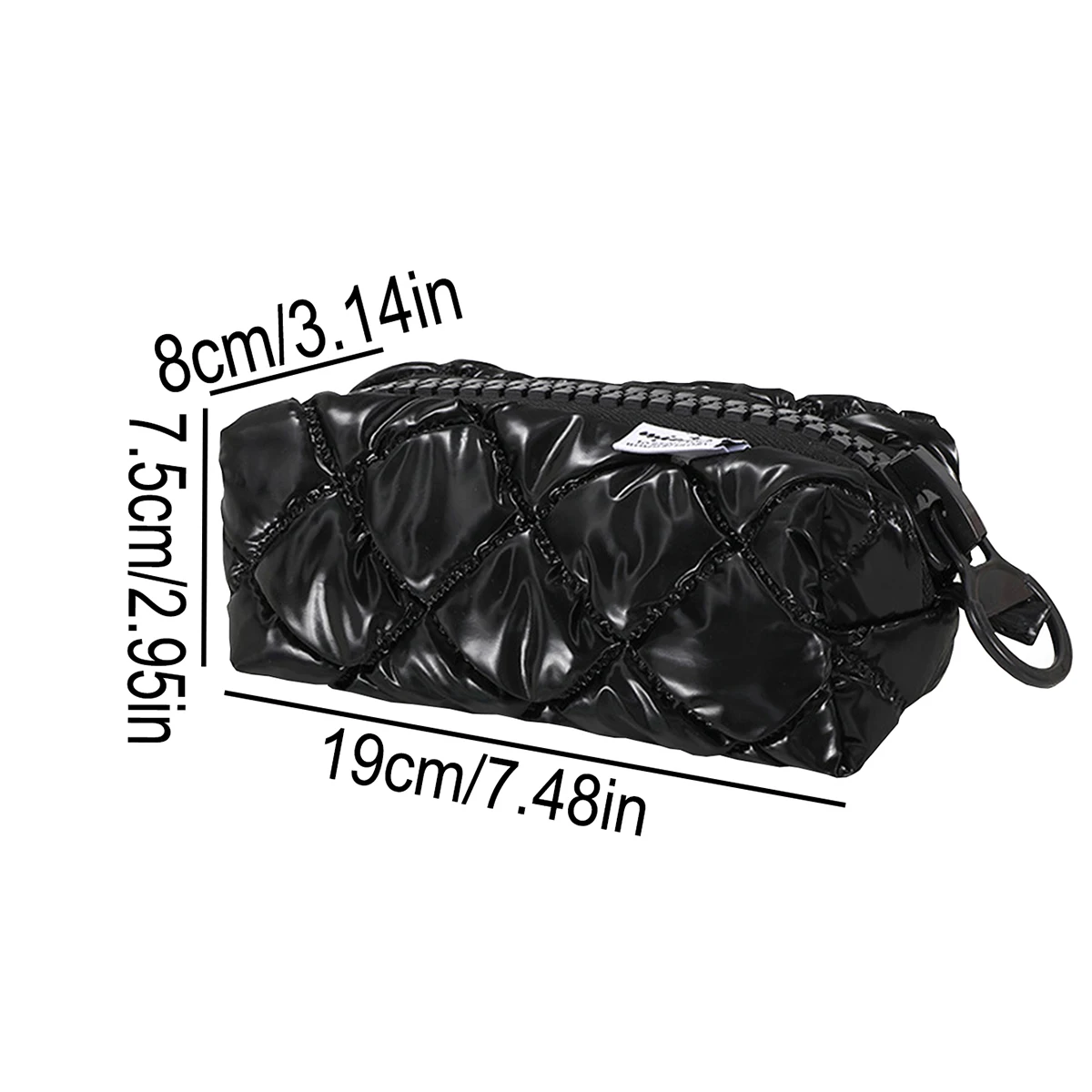 new2026 Cute Candy-colored Soft Quilting Big Zipper Pencil Case School Storage Bag Large Capacity Pen Bag Back-to-School Gift
