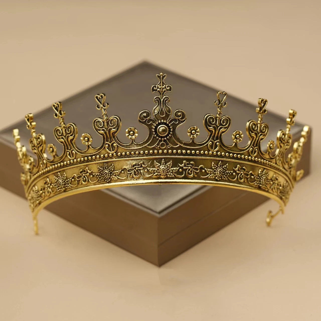 Luxurious King'S Crown Unisex Bar Mitzvah Crown Suitable Partie Banquet Photography Men Women'S Fashion Jewelry Hair Accessories