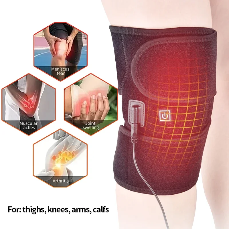 Knieverwarming Pad Elektrische Usb Verwarmde Massageapparaat Been Knie Ondersteuning Brace Voor Artritis Gewrichtspijn Verlichting Thermische Therapie Warmer