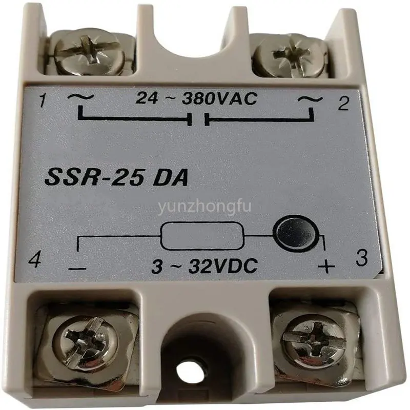 SSR-25 DA 25A 3-32V DC TO 24-380V AC SSR 25DA Solid Plastic Cover SSR-25 DA