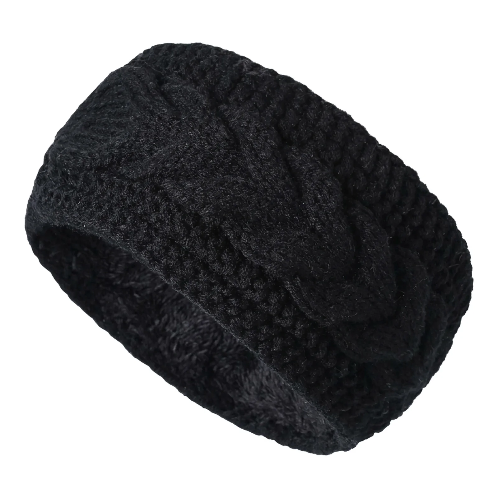 Warm Ear Warmer Headband Soft for Winter Running Yoga Commuting Fleece Lined Cable Knit Hair Band Women Teens Durable