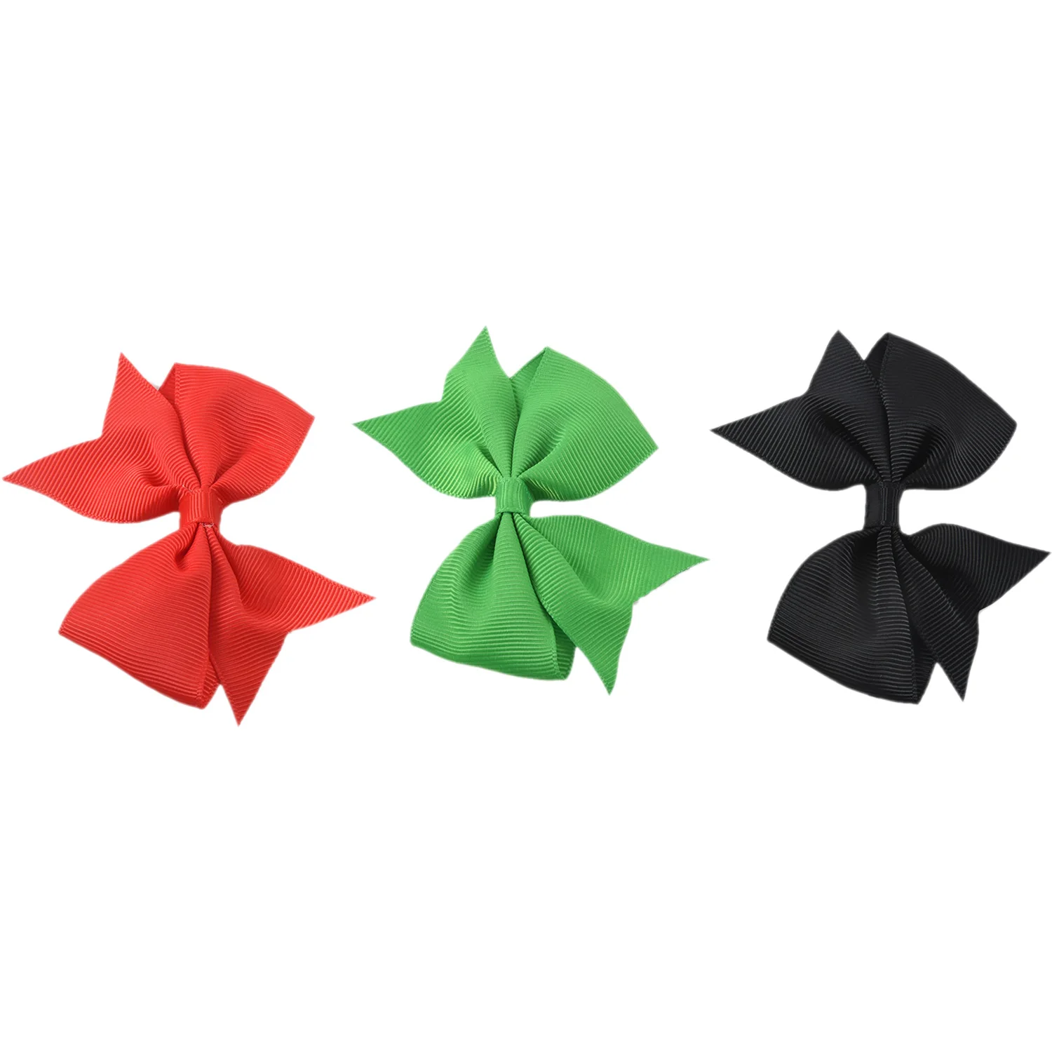 FZFZ 20개 큰 머리 활 소녀 악어 클립 그로그랭 리본 머리띠