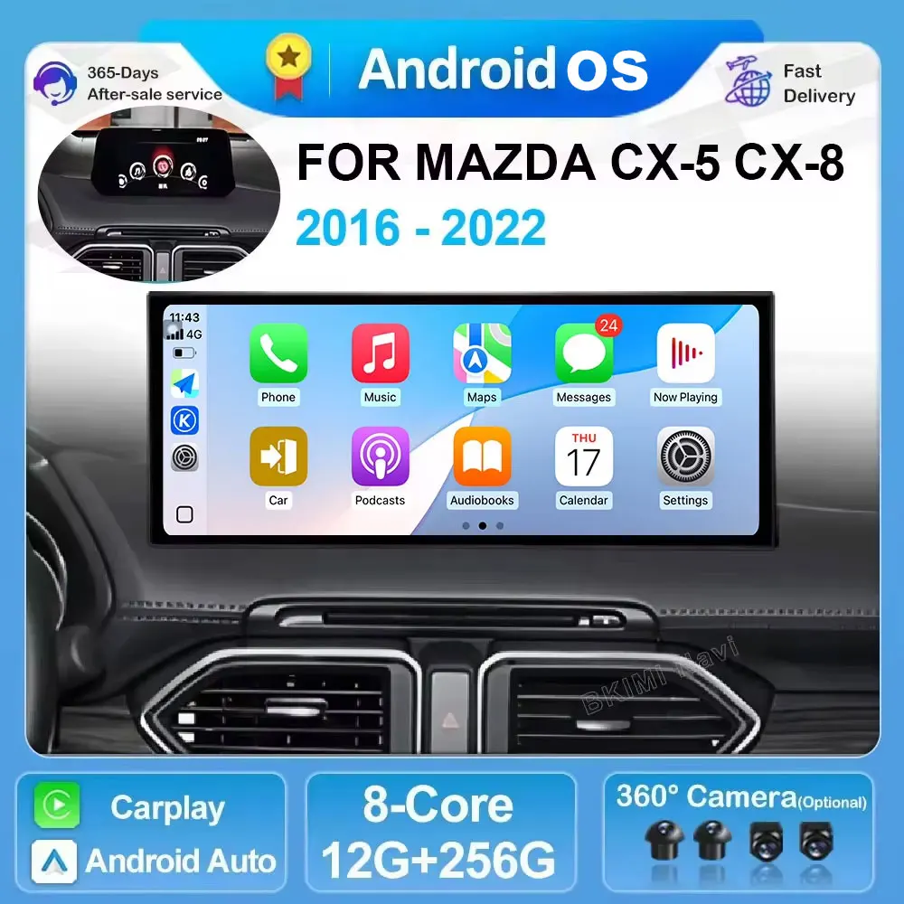 

Android 16 For Mazda CX-5 CX-8 2016 - 2022 CarPlay Car Radio Multimedia Video Player Navigation GPS 4G + WIFI DSP Auto Tools