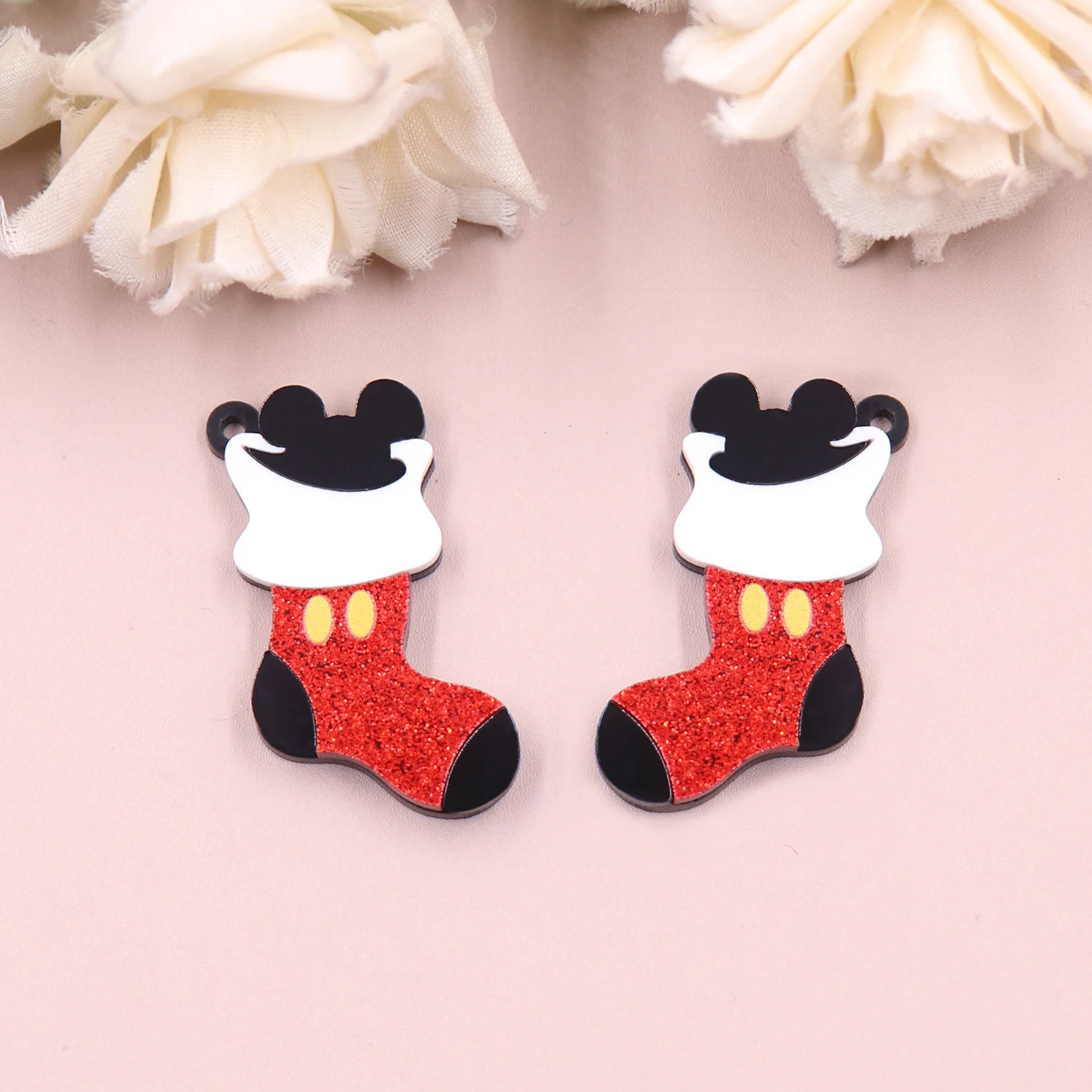 1 pair 38mm New product CN  mouse Socks For earring acrylic women\'s cute jewelry accessories