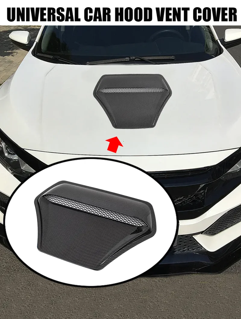 Universal TYP R Stil Auto Haube Scoop Lufteinlass Vent Abdeckung Für Honda Civic Audi TT Mk2 Ford Mustang Focus Golf 4 5 6 7 8 – Detail 3