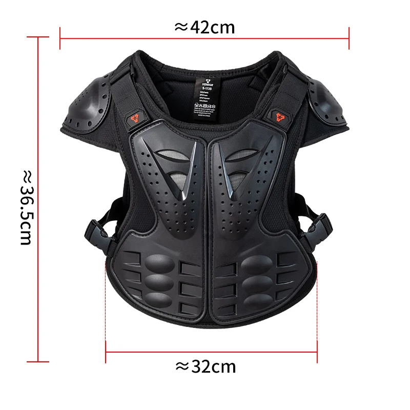Kids Motorcycle Riding Body Armor/Elbow Knee Protector Children Motocross Back Vest Chest Off-Road Moto Cycling Protective Gear