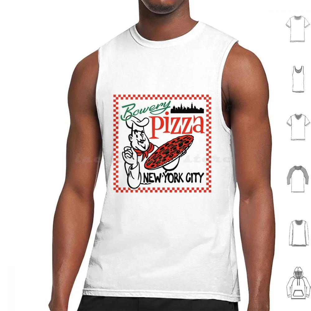 Bowery Pizza Retro Nyc camisetas sin mangas chaleco sin mangas Nyc Bowery Pizza italiano pequeño centro de Italia lado más bajo Manhattan