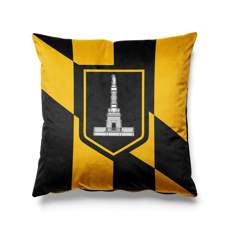 Aertemisi 18'' x 18'' Baltimore Maryland Square Throw Pillow Cushion Covers Cases Pillowcases for Sofa 45cm x 45cm