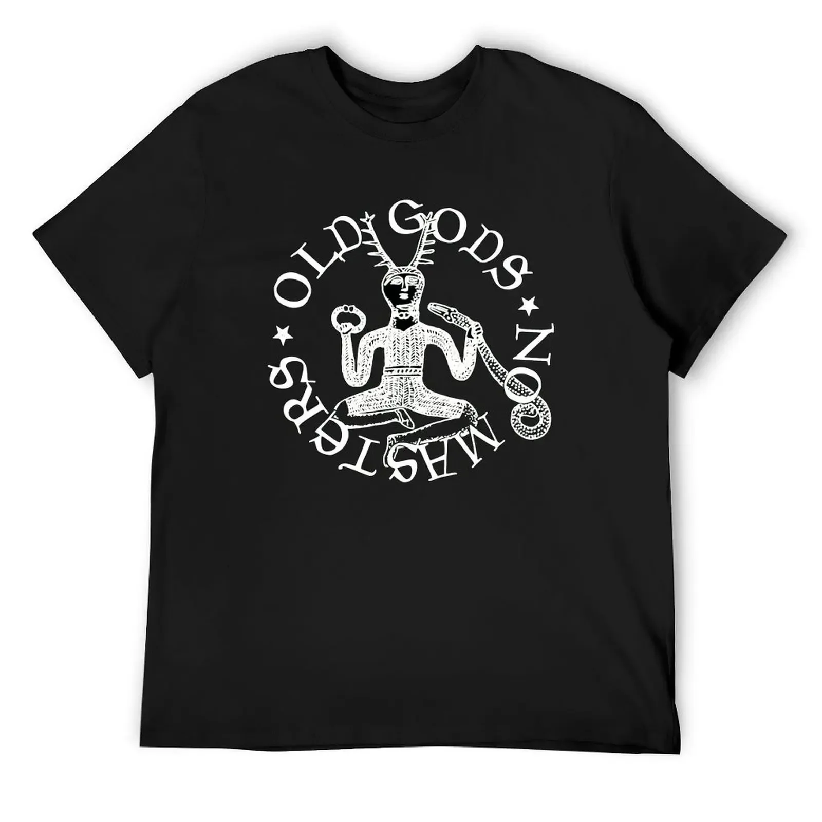 ORG Old Gods No Masters T shirt - green (Horned God, Cernunos, pagan, witchcraft) T-Shirt oversized fitted t shirts for men