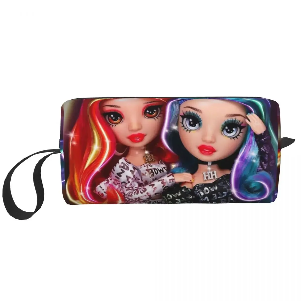 Rainbow High Devious Twins Laurel And Holly Makeup Bag Large Cosmetic Bag for Men Women Toiletry Bag Dopp Kit