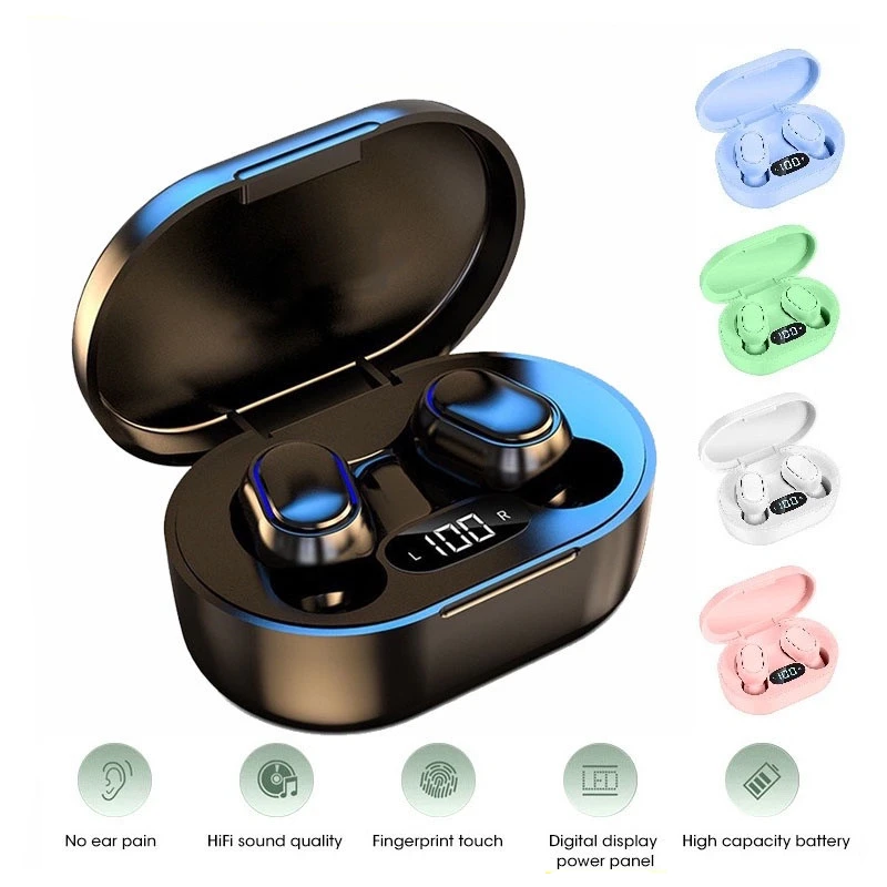 Original TWS E7S Wireless Bluetooth Headset with Mic LED Display Earbuds Earphone Bluetooth Headphones earbuds for iPhone Xiaomi