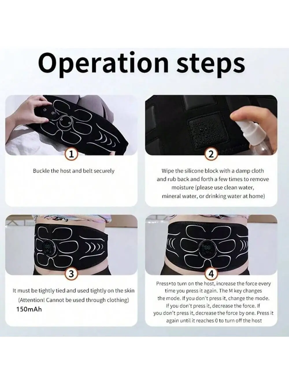 2026 EMS محفز العضلات Abs المدرب تونر عضلات البطن أحزمة التنغيم الإلكترونية جهاز تدليك اللياقة البدنية قابلة للشحن